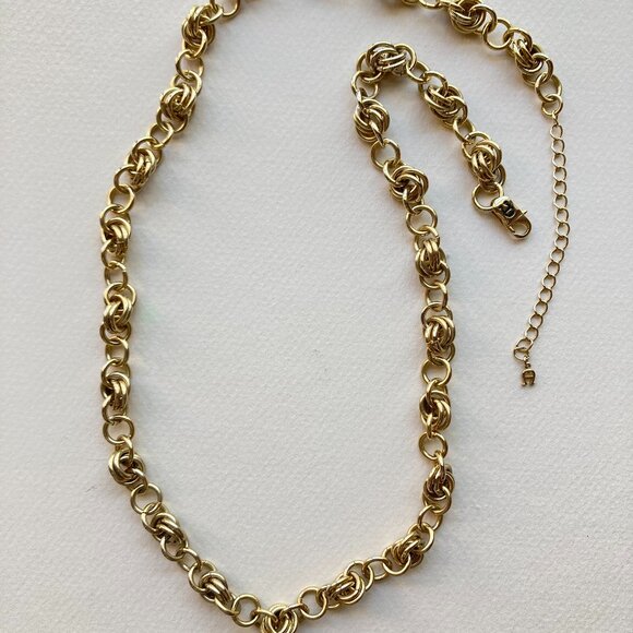 Vintage Etienne Aigner Chunky Gold-Tone Chain Necklace 24" - Picture 2 of 4